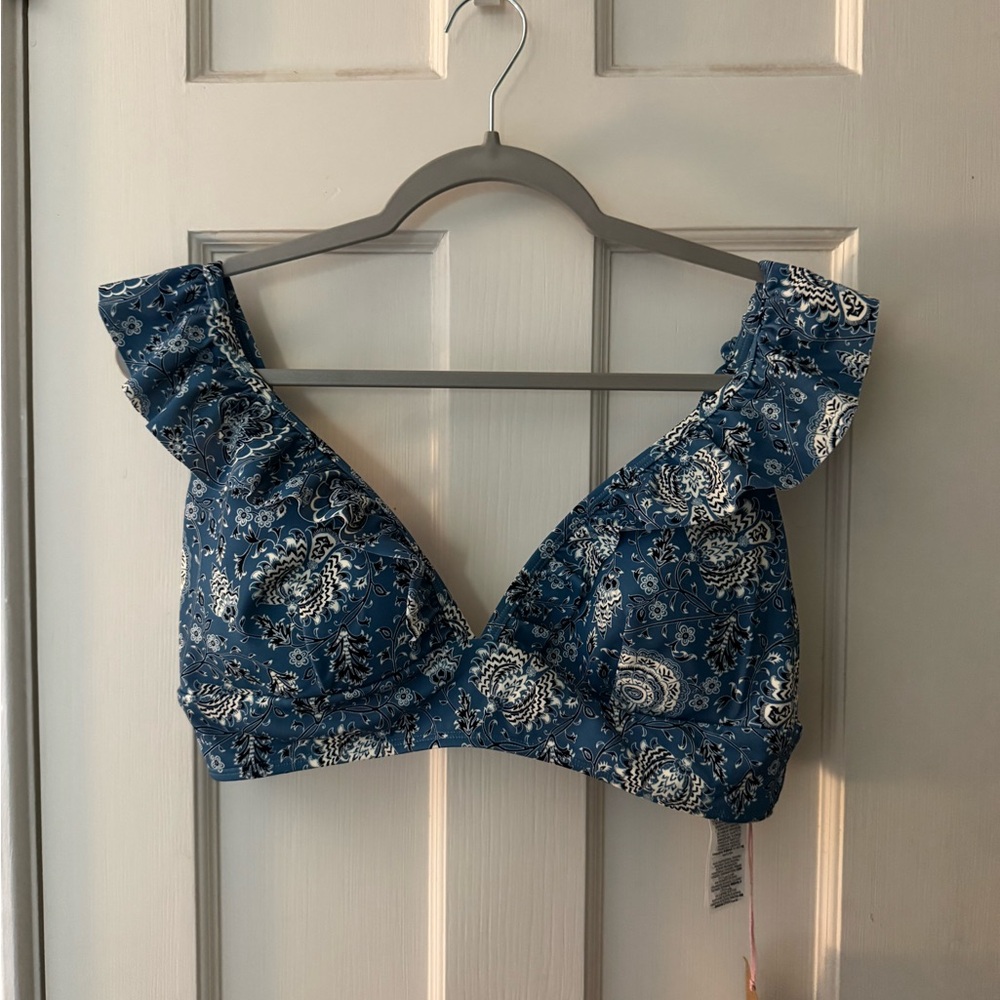 Boden NWT Floral Ruffle Bikini Top - Picture 4 of 6